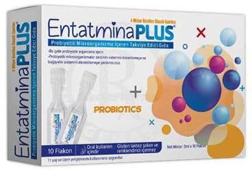ENTAMINA PLUS PROBIYOTIK MIKROORGANIZMA ICEREN TAKVIYE EDICI GIDA 10 flakon İlaç Görseli