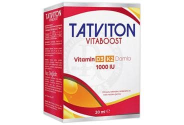 TATVITON VITABOOST VITAMIN D3 VE VITAMIN K2 DAMLA TAKVIYE EDICI GIDA 20 ml şişe İlaç Görseli