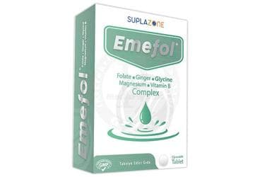 EMEFOL ZENCEFIL, MAGNEZYUM, FOLAT, GLISIN VE VITAMIN B KOMPLEKS ICEREN TAKVIYE EDICI GIDA CIGNENEBILIR TABLET 24 tablet İlaç Görseli
