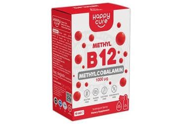 HAPPY CURE METHYL B12 ICEREN TAKVIYE EDICI GIDA DILALTI SPREY 1000 mcg 10 ml şişe İlaç Görseli