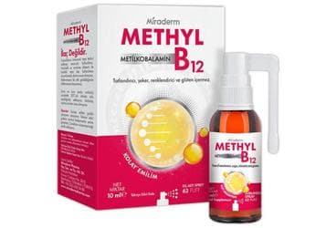 MIRADERM METHYLKOBALAMIN B12 ICEREN TAKVIYE EDICI GIDA 10 ml şişe İlaç Görseli