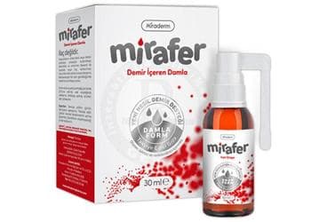 MIRADERM MIRAFER DEMIR ICEREN TAKVIYE EDICI GIDA 30 ml şişe İlaç Görseli