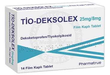 TIO-DEKSOLEX 25 MG/8 MG FILM KAPLI TABLET (14 TABLET) İlaç Görseli
