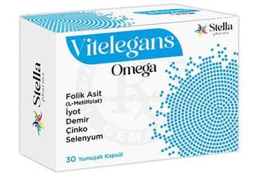 VITELEGANS OMEGA TAKVIYE EDICI GIDA KAPSUL 30 kapsül İlaç Görseli