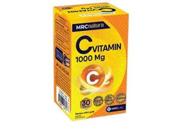 MRC NATURA C VITAMINI ICEREN TAKVIYE EDICI GIDA TABLET 1000 mg 30 tablet İlaç Görseli