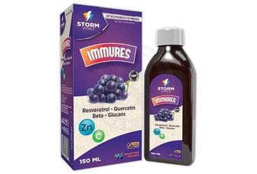 STORM VITALS IMMURES RESVERATROL VE QUERSETIN ICEREN TAKVIYE EDICI GIDA 150 ml şişe İlaç Görseli