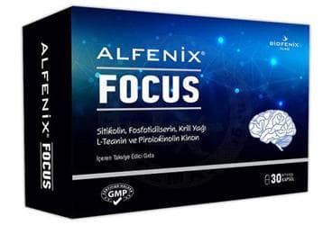 ALFENIX FOCUS TAKVIYE EDICI GIDA BITKISEL KAPSUL 30 kapsül İlaç Görseli
