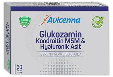 AVICENNA GLUKOZAMIN KONDROITIN MSM & HYALURONIK ASIT ICEREN TAKVIYE EDICI GIDA 60 tablet İlaç Görseli