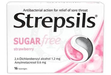 STREPSILS SEKERSIZ CILEK AROMALI PASTIL 16 pastil İlaç Görseli