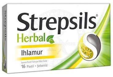 STREPSILS HERBAL IHLAMUR ICEREN PASTIL 16 pastil İlaç Görseli