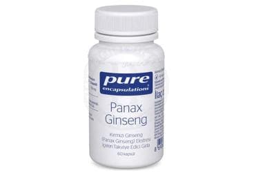 PURE ENCAPSULATIONS PANAX GINSENG (KIRMIZI GINSENG) EKSTRESI ICEREN TAKVIYE EDICI GIDA 60 kapsül İlaç Görseli