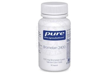 PURE ENCAPSULATIONS BROMELAIN 2400 BROMELAIN ICEREN TAKVIYE EDICI GIDA 500 mg 30 kapsül İlaç Görseli