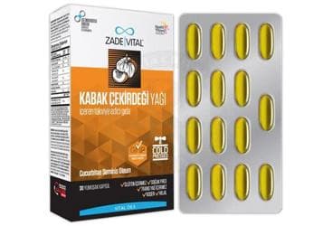 ZADE VITAL KABAK CEKIRDEGI YAGI KAPSUL 30 kapsül/blister İlaç Görseli