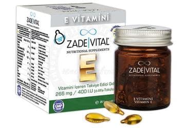ZADE VITAL E VITAMINI PATLATILABILEN KAPSUL 25 kapsül/şişe İlaç Görseli