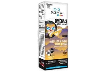 ZADE VITAL MINIZA OMEGA 3 BALIK YAGI VE COREK OTU YAGI ICEREN SIVI TAKVIYE EDICI GIDA 150 ml şişe İlaç Görseli
