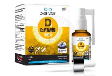 ZADE VITAL D3 VITAMINI VE COREK OTU YAGI ICEREN SPREY 1000 IU 20 ml İlaç Görseli