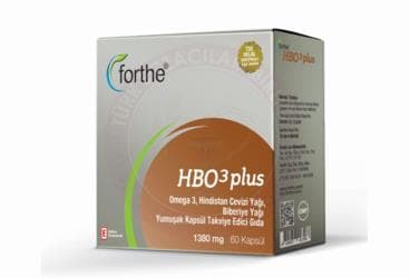 FORTHE HBO3 PLUS OMEGA3, HINDISTAN CEVIZI YAGI, BIBERIYE YAGI TAKVIYE EDICI GIDA 60 kapsül İlaç Görseli