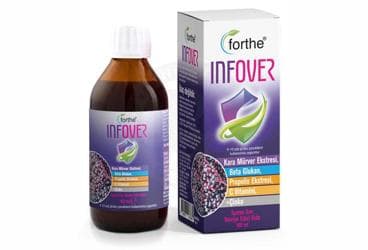 FORTHE INFOVER KARA MURVER EKTRESI, BETA GLUKAN, PROPOLIS EKTRESI, C VITAMINI, CINKO ICEREN SIVI TAKVIYE EDICI GIDA 100 ml şişe İlaç Görseli