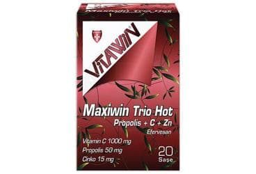 MAXIWIN TRIO HOT PROPOLIS +C + ZN 20 saşe İlaç Görseli