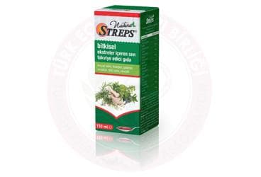NATURA STREPS BITKISEL EKSTRELER ICEREN SIVI TAKVIYE EDICI GIDA 150 ml şişe İlaç Görseli