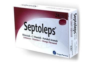 SEPTOLEPS EKINEZYALI-C VITAMINLI-PORTAKAL AROMALI PASTIL 24 pastil İlaç Görseli