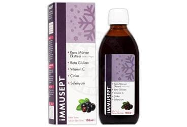 IMMUSEPT MURVER EKSTRAKTI, BETA GLUKAN 1,3/1,6, CINKO, C VITAMINI ICEREN SURUP 150 ml şişe İlaç Görseli