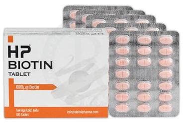 HP BIOTIN TABLET 1 mg 100 tablet İlaç Görseli