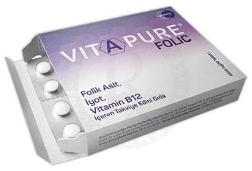 VITAPURE FOLIC TABLET 30 tablet İlaç Görseli