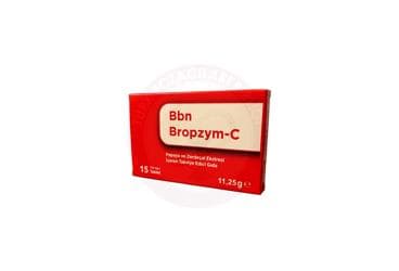 BBN BROPZYM-C PAPAYA VE ZERDECAL EKSTRESI ICEREN TAKVIYE EDICI GIDA TABLET 15 tablet İlaç Görseli