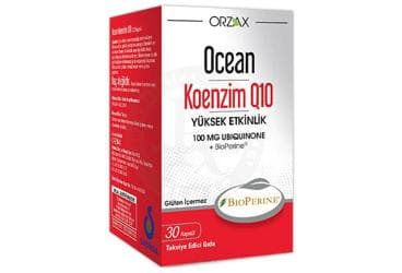 OCEAN KOENZIM Q10 TAKVIYE EDICI GIDA 100 mg 30 kapsül İlaç Görseli
