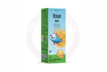 OCEAN MULTI MULTIVITAMIN MULTIMINERAL BALIK YAGI SURUP - BALLI PORTAKAL AROMALI 200 ml şişe İlaç Görseli