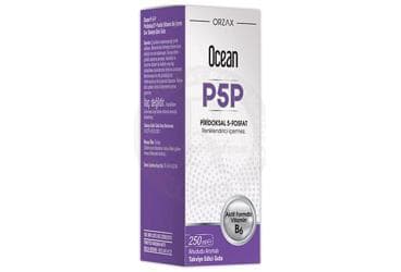 OCEAN P5P PRIDOKSAL 5'FOSFAT (VITAMIN B6) ICEREN AHUDUDU AROMALI SIVI TAKVIYE EDICI GIDA 250 ml şişe İlaç Görseli