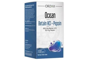 OCEAN BETAIN HCL + PEPSIN ICEREN TABLET TAKVIYE EDICI GIDA 120 tablet İlaç Görseli