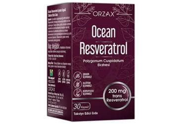 OCEAN RESVERATROL POLYGONUM CUSPIDATUM (JAPON POLIGONUMU) EKSTRESI ICEREN TAKVIYE EDICI GIDA 200 mg 30 kapsül İlaç Görseli