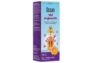 OCEAN VM ARGININ PS BALLI-PORTAKAL AROMALI TAKVIYE EDICI SURUP 150 ml şişe İlaç Görseli