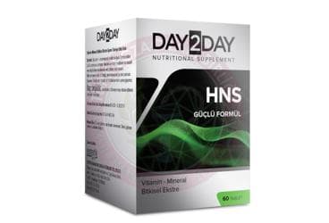 DAY2DAY HNS GUCLU FORMUL VITAMIN MINERAL BITKISEL EKSTRE ICEREN TAKVIYE EDICI GIDA 60 tablet İlaç Görseli