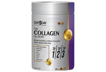DAY2DAY THE COLLAGEN ALL BODY KOLAJEN PEPTITLERI VE VITAMIN KOMPLEKS ICEREN TAKVIYE EDICI GIDA 300 g toz İlaç Görseli