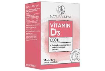 NATURALNEST D3 ORAL SPREY 600 IU 10 ml şişe İlaç Görseli