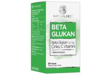NATURALNEST BETA GLUKAN, CINKO, C VITAMINI TAKVIYE EDICI GIDA 30 kapsül İlaç Görseli