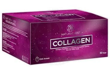 NATURALNEST COLLAGEN KOLLAJEN PEPTITLERI VE VITAMIN KOMPLEKS ICEREN CILEK AROMALI TAKVIYE EDICI GIDA 30 saşe İlaç Görseli