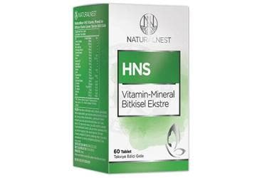 NATURALNEST HNS VITAMIN-MINERAL BITKISEL EKSTRE ICEREN TAKVIYE EDICI GIDA 60 tablet İlaç Görseli