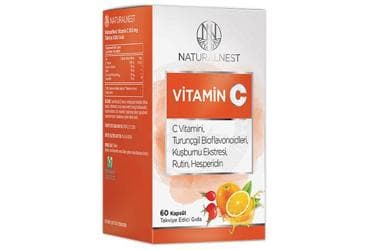 NATURALNEST VITAMIN C KAPSUL TAKVIYE EDICI GIDA 500 mg 60 kapsül İlaç Görseli