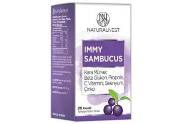 NATURALNEST IMMY SAMBUCUS TAKVIYE EDICI GIDA KAPSUL 20 kapsül İlaç Görseli