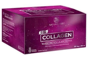 NATURALNEST COLLAGEN PLUS KOLLAJEN PEPTITLERI VE VITAMIN KOMPLEKS ICEREN ANANAS AROMALI TAKVIYE EDICI GIDA 30x40 ml tüp İlaç Görseli