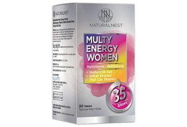 NATURALNEST MULTY ENERGY WOMEN TABLET MULTIVITAMIN, MINERAL VE BITKISEL EKSTRELER ICEREN TAKVIYE EDICI GIDA 30 tablet İlaç Görseli