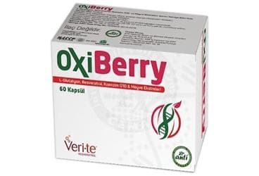 OXIBERRY L-GLUTATYON, RESVERATROL, COQ10 VE MEYVE EKSTRELERI ICEREN TAKVIYE EDICI GIDA 60 kapsül İlaç Görseli