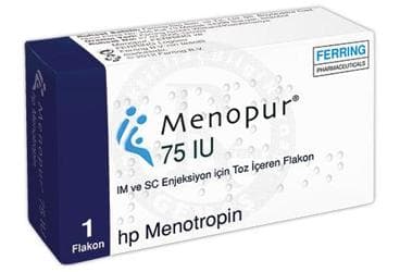 MENOPUR 75 IU IM VE SC ENJEKSİYON İÇİN TOZ İÇEREN FLAKON (1 FLAKON+1 AMPUL) İlaç Görseli
