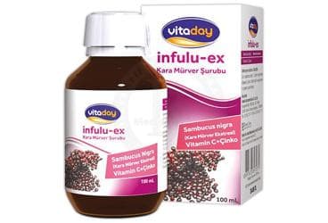 VITALLDAY INFULU-EX KARA MURVER SURUBU 100 ml şişe İlaç Görseli