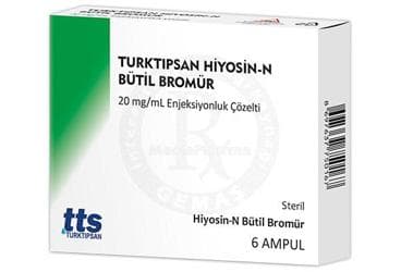TURKTIPSAN HIYOSIN-N BUTIL BROMUR 20 MG/ML ENJEKSIYONLUK COZELTI (6 AMPUL) İlaç Görseli