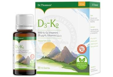 DR THOMSON D3-K2 VITAMINI ICEREN TAKVIYE EDICI GIDA 20 ml şişe İlaç Görseli